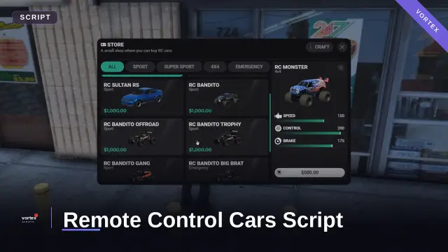 Remote Control Cars Script