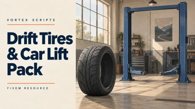 Drift Tyres & Car Lift for FiveM