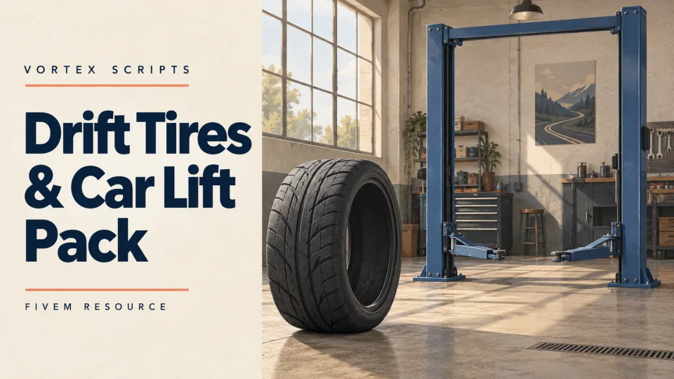 Drift Tyres & Car Lift for FiveM
