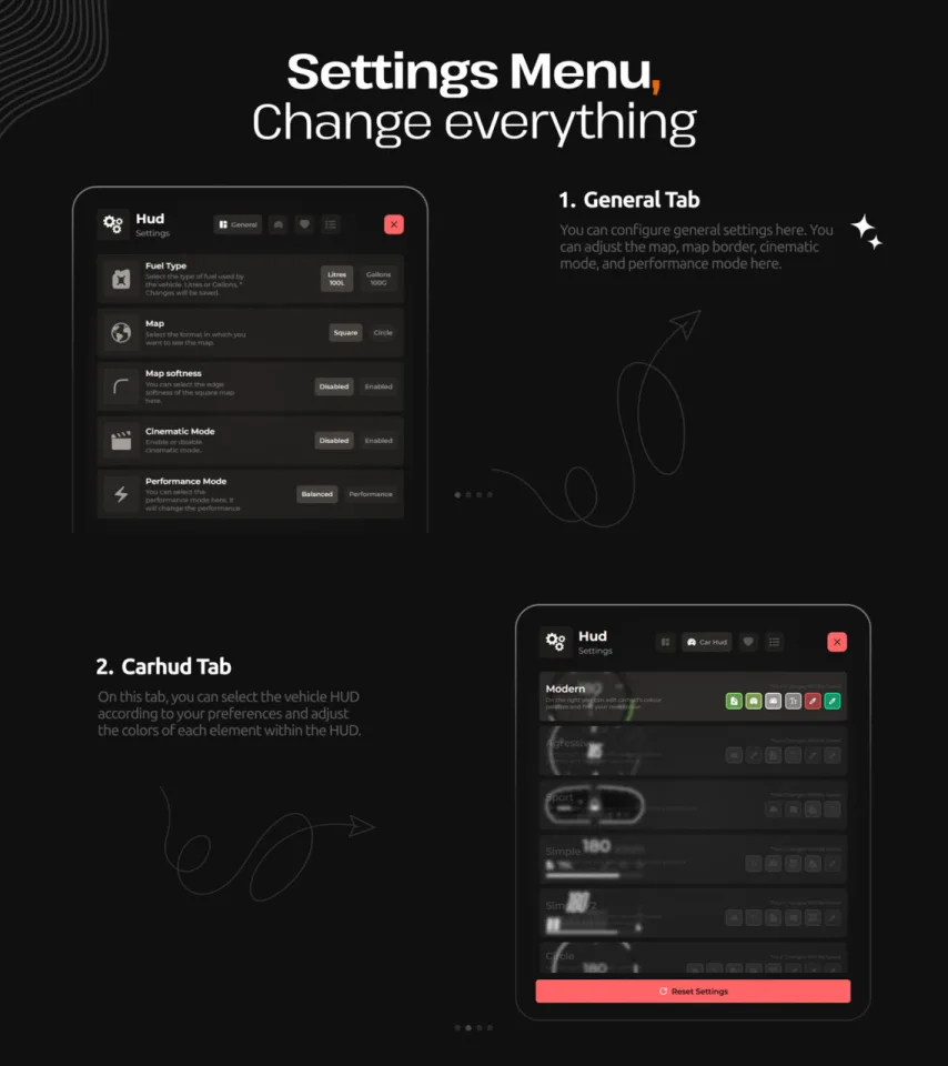 WAIS HUD V6 Standalone FiveM HUD - interface detail