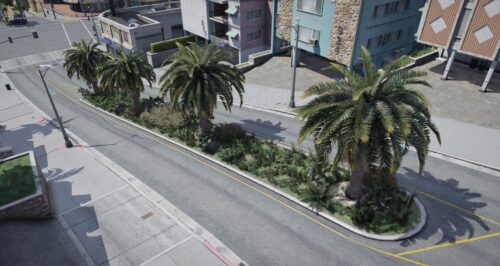 Road Vegetation around Map