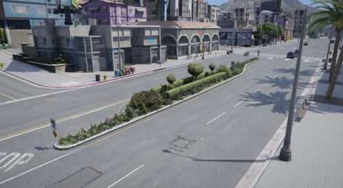 Road Vegetation around Map