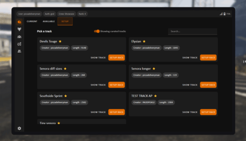 racing app for fivem