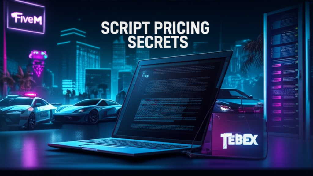 FiveM script pricing guide with car visuals.